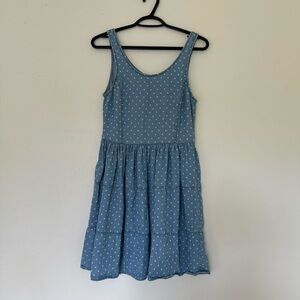 Alya Blue Scoop Neck Sundress